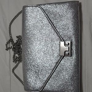 Metallic leather bag